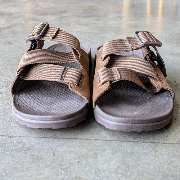 Chaco Lowdown Leather Slide Sandals Brown Women's size 8 - Picture 3 of 13